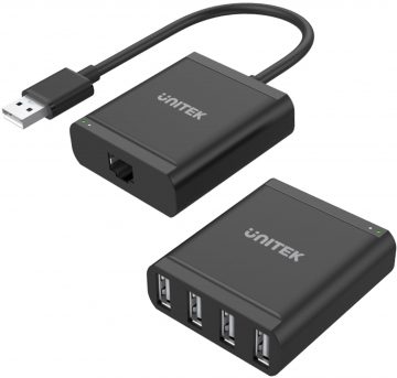 Unitek Y-2516 USB 2.0 pagarināšanas kabelis 4xUSBUnitek Y-2516 USB 2.0 pagarināšanas kabelis 4xUSB