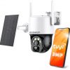 EasyCam IP PTZ kamera saules bezvadu WiFi Tuya 3MP 4x tālummaiņa EC-3PT4DL-S