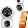 EasyCam IP PTZ kamera iekštelpām duālā WiFi Tuya 4MP (2MP + 2MP) EC-4PT2DL-FL