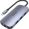 Unitek D1071A Hub N9+ USB-C HDMI, PD 100 W, kortelių skaitytuvas