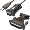 Переходник Unitek Y-105A USB 1xRS-232 на DB9F/DB25M Переходник Unitek Y-105A USB 1xRS-232 на DB9F/DB25M