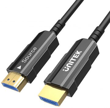 Оптический кабель Unitek C11072BK-30M HDMI 2.0 AOC 4K 60 Гц длиной 30 м. Оптический кабель Unitek C11072BK-30M HDMI 2.0 AOC 4K 60 Гц длиной 30 м.