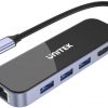 Unitek D1084A USB-C 3.1 RJ-45 3xUSB-A HDMI 4K PD100W šakotuvas Unitek D1084A USB-C 3.1 RJ-45 3xUSB-A HDMI 4K PD100W šakotuvas