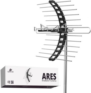 Spacetronik Ares UHF+VHF LTE 5G DVB-T2 tīkla antena Spacetronik Ares UHF+VHF LTE 5G DVB-T2 tīkla antena