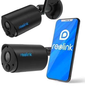 Reolink Argus ECO-V2 melna 3MP C tipa IP kamera ar akumulatoru