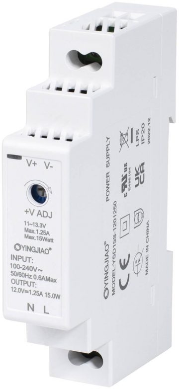YINGJIAO DIN bėgelio perjungimo REŽIMO MAITINIMO TAIKYMAS YSD15S-1201250 12V/15W/1.25AYINGJIAO DIN bėgelio jungimo režimas MAITINIMO MAITINIMAS YSD15S-1201250 12V/15W/1.