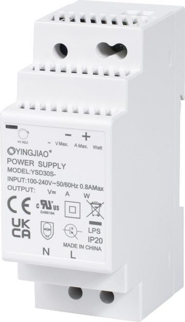 YINGJIAO DIN RAIL SWITCHING MODE POWER SUPPLY YSD30S-2401250 24V/30W/1.25A YINGJIAO DIN RAIL SWITCHING MODE POWER SUPPLY YSD30S-2401250 24V/30W/1.25A