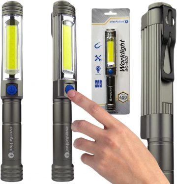 Ülevaatus COB LED töökojavalgusti everActive WL-400 5W 400 luumenit IP54 magnetigaKontroll COB LED töökoja valgus everActive WL-400 5W 400 luumenit IP54 magnetiga