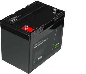 LITHIUM-GELENIUM-PHOSPHATE LIFEPO4 žalia baterija 12V 60Ah
