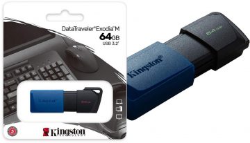Kingston Data Traveler Exodia M 64GB USB3.2 Gen1 zibatmiņas disksKingston Data Traveler Exodia M 64GB USB3.2 Gen1 zibatmiņas disks