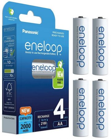 AA / R6 Panasonic Eneloop 2000mAh BK-3MCDE/4BE rechargeable batteries (blister with 4 batteries).