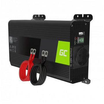 Green Cell PRO 12V / 230V 500W/1000W SINUSOIDA KONVERTERIS INVGC16