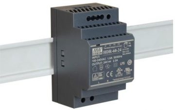 KOMUTĀCIJAS REŽĪMA BAROŠANAS AVOTS DIN RAIL MEAN WELL HDR-60-24 24V/60W/2.5AKOMUTĀCIJAS REŽĪMA BAROŠANAS AVOTS DIN RAIL MEAN WELL HDR-60-24 24V/60W/2.5A