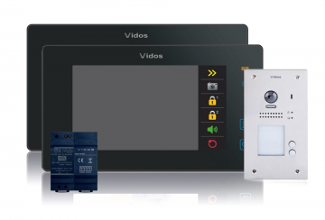 VIDOS DUO 2 šeimos vaizdo durų įėjimo sistema 2 x M1021B-2 / S1202A VIDOS DUO 2 šeimos vaizdo durų įėjimo sistema 2 x M1021B-2 / S1202A