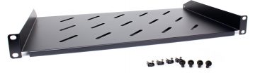 Getfort 19 collu 1U 270 mm universāls plaukts melnsGetfort 19 collu 1U 270 mm universāls plaukts melns