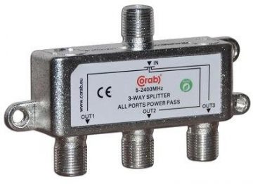 5-2400 Mhz CORAB 3 virzienu sadalītājs ar sprieguma padevi5-2400 Mhz CORAB 3 virzienu sadalītājs ar sprieguma padevi