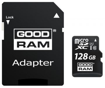 GOODRAM UHS-I 128 GB microSD atmiņas karteGOODRAM UHS-I 128 GB microSD atmiņas karte