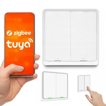 Kaugjuhtimispult TUYA SC12 ZigBee stseeni nupp 2 kanalit 6 SCENESRKaugjuhtimispult TUYA SC12 ZigBee stseeni nupp 2 kanalit 6 stseeni