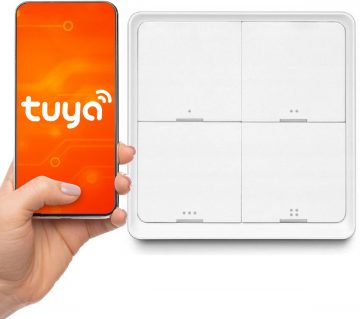 TUYA SC04 nutikas ZigBee nupuga kaugjuhtimispult, 4 kanalit, 12 stseeni TUYA SC04 nutikas ZigBee nupuga kaugjuhtimispult, 4 kanalit, 12 stseeni