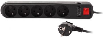 Сетевой фильтр Getfort 5А 1,5 м, черный Сетевой фильтр Getfort 5А 1,5 м, черный