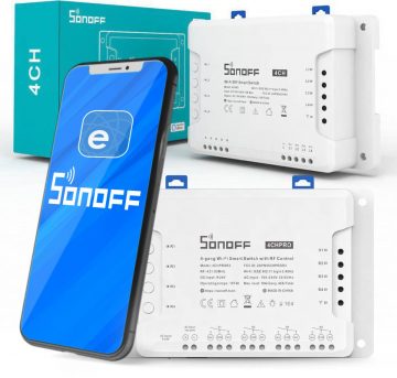 SONOFF 4 kanālu kontrolieris 10A WiFi 4CHR3SONOFF 4 kanālu kontrolieris 10A WiFi 4CHR3