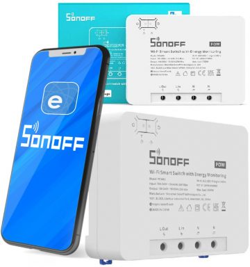 SONOFF 1 kanāla kontrolieris 25A WiFi POWR3SONOFF 1 kanāla kontrolieris 25A WiFi POWR3