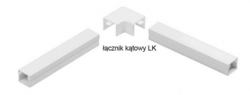 Savienotājelementi grīdlīstēm, leņķa slēdzis WHITE LK 14x14 (1 gab.)Savienotājelementi grīdlīstēm, leņķa slēdzis WHITE LK 14x14 (1 gab.)