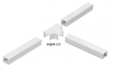 Savienotājelementi grīdlīstēm, T-veida daļa WHITE LO 20x14 (1 gab.)Savienotājelementi grīdlīstēm, T-veida daļa WHITE LO 20x14 (1 gab.)