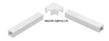 Savienotājelementi grīdlīstēm, leņķa slēdzis WHITE LK 35x18 (1 gab.)