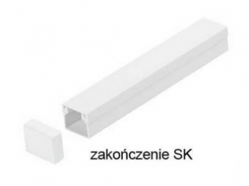 Savienotājelementi elektroinstalācijas kabeļu līnijām, gala WHITE SK 25x18 (1 gab.) (1 gab.)