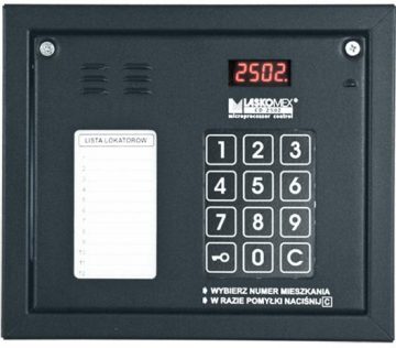 Laskomex CP-2502NR черная аудиопанель с мини-списком арендаторов и считывателем RFID-ключейLaskomex CP-2502NR черная аудиопанель с мини-списком арендаторов и считывателем RFID-ключей