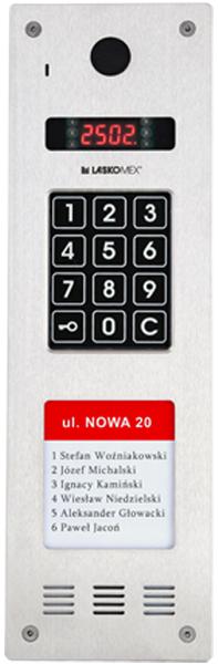 Laskomex CP-2533NR-040 Siaura vertikali nerūdijančio plieno garso plokštė su RFID skaitytuvu ir ilgu nuomininkų sąrašu (suderinama su KAM3-1 moduliu) Laskomex CP-2533NR-040 Siaura vertikali nerūdijančio plieno garso plokštė su RFID skaitytuvu ir ilgu nuomininkų sąrašu (suderinama su KAM3-1 moduliu)