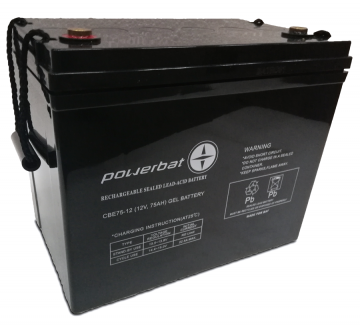 PowerBat CBE 12V 75Ah dziļā cikla gēla akumulators