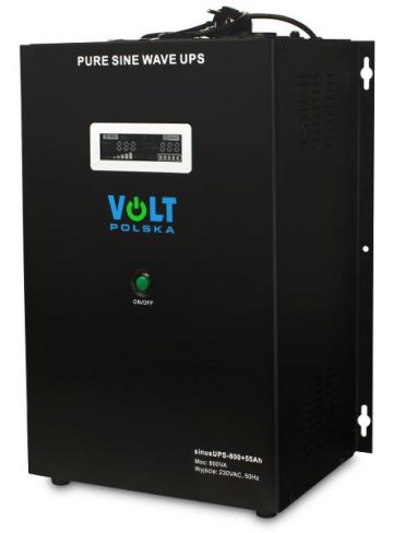 Инвертор VOLT POLAND SinusUPS-800 55Ah 12V 500/800W