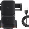 Автомобильное зарядное устройство Baseus Wisdom CGZX000101 Qi 15 Вт для приборной панели, черное