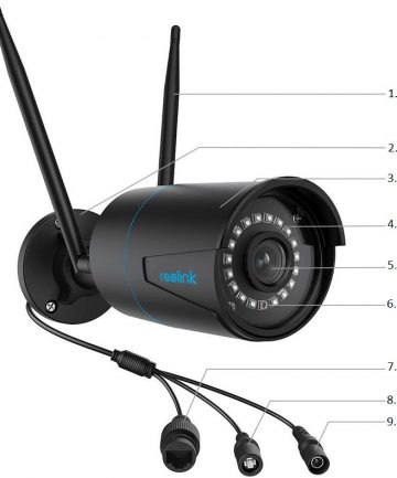 Reolink W320 5Mpix Wi-Fi P2P IP kamera melna