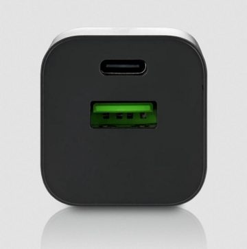 Сетевое зарядное устройство everActive GaN SC-390QB 30 Вт 1xUSB-C 1xUSB-A PD PPS