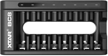 Зарядное устройство для цилиндрических аккумуляторов Li-ion 1,5 В / Ni-MH AA / AAA Xtar BC8