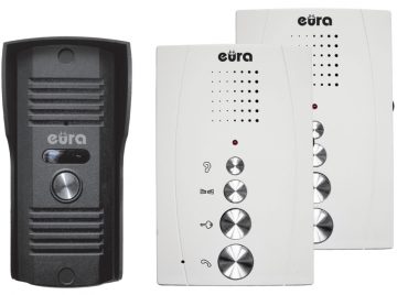 EURA'' ADP-51A3 ''DIFESA'' DOMOFON - 1 ģimenei, 2 unifona, interkoms, balts