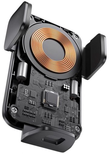 Автомобильное зарядное устройство Baseus Wisdom CGZX000101 Qi 15 Вт для приборной панели, черное