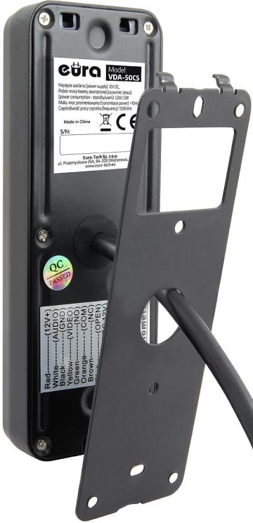 VIDEOTELEFONS EURA VDP-00C5 BLACK TUYA