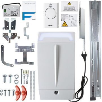 FAAC D600 garažo vartų komplektas su 3 m dvigubu kevlaro takeliu