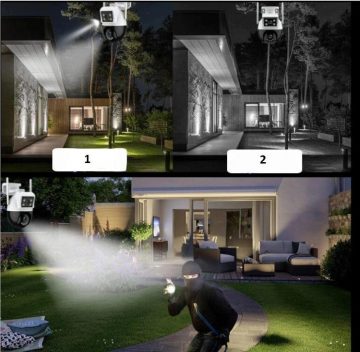 EasyCam āra 4MP (2MP + 2MP) 4x tālummaiņas WiFi PTZ kamera Tuya EC-4PTZ8DL