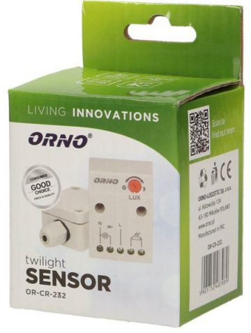 ORNO krēslas sensors ar hermētisku zwe. zonde kastē OR-CR-232