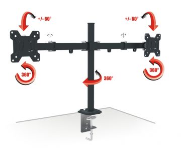 AX PIXEL TWIN 13"-27" TV kronšteins