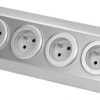 ORNO FS-1 4x2P+Z INOX mēbeļu kontaktligzda