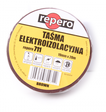 IZOLĀCIJAS LENTE REPERO 711E BRŪNA 19MMX20M