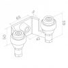 Rokturis PSG 60.022 42 mm augšējā daļa bīdāmajiem vārtiem (2 rullīši)