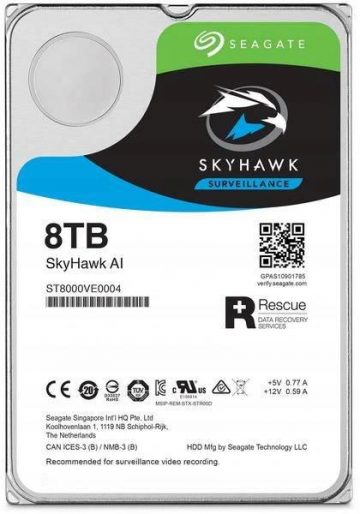 Seagate SkyHawk AI ST8000VE001 8TB cietais disks