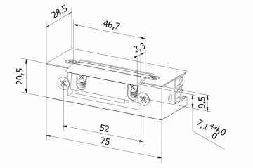 HARTTE elektriskais streiks S12U sērija 12V AC/DC standarts